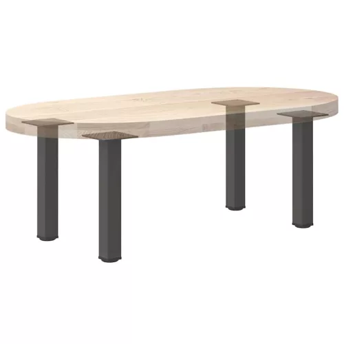  4 db antracitszürke acél dohányzóasztal láb 42-44 cm