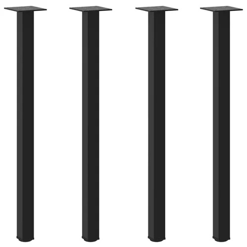  4 db fekete acél konzolasztal láb 72-74 cm