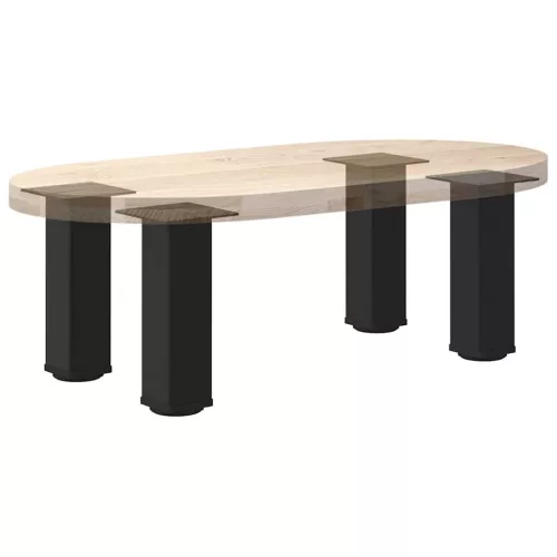  4 db fekete acél dohányzóasztal láb 30-32 cm