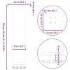  4 db fekete acél dohányzóasztal láb 30-32 cm