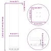  4 db natúr acél dohányzóasztal láb 30-32 cm acél