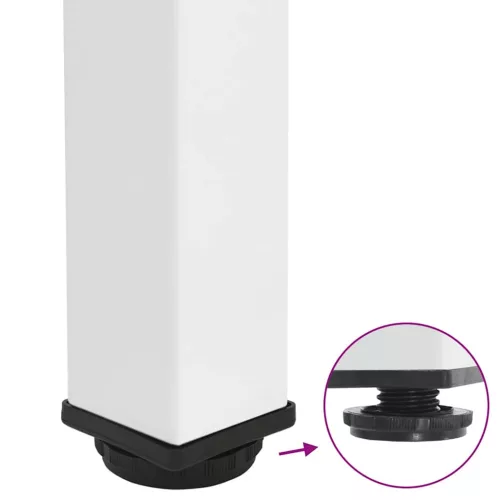  4 db fehér dohányzóasztal láb 42-44 cm acél