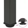  4 db antracitszürke acél dohányzóasztal láb 42-44 cm