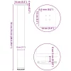  4 db fekete acél konzolasztal láb 72-74 cm