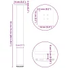  4 db fehér acél konzolasztal láb 72-74 cm