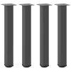  4 db antracitszürke acél konzolasztal láb 72-74 cm