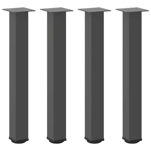  4 db antracitszürke acél konzolasztal láb 72-74 cm