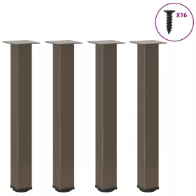  4 db natúr acél konzolasztal láb 72-74 cm acél