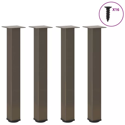  4 db natúr acél konzolasztal láb 72-74 cm acél