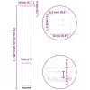  4 db natúr acél konzolasztal láb 72-74 cm acél