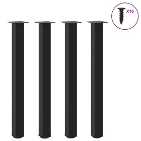  4 db fekete acél bárasztalláb 90-92 cm