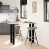  4 db fekete acél bárasztalláb 90-92 cm