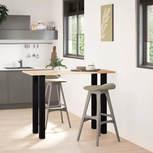  4 db fekete acél bárasztalláb 90-92 cm