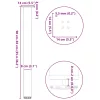  4 db fekete acél bárasztalláb 90-92 cm