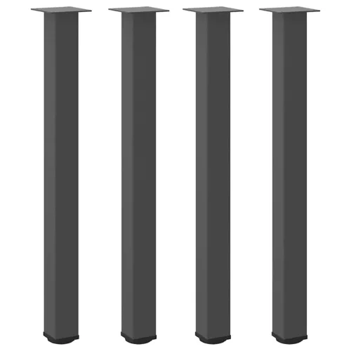  4 db antracitszürke acél bárasztalláb 90-92 cm