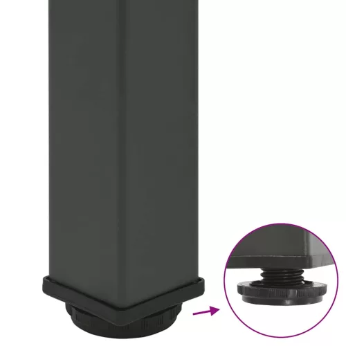  4 db antracitszürke acél bárasztalláb 90-92 cm
