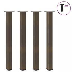  4 db natúr acél bárasztalláb 90-92 cm