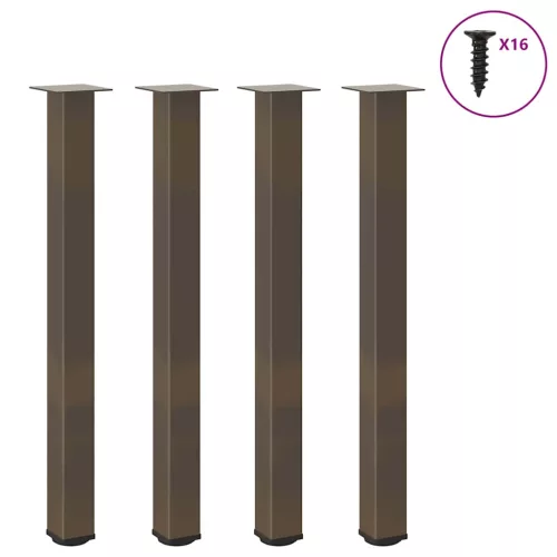  4 db natúr acél bárasztalláb 90-92 cm