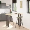  4 db natúr acél bárasztalláb 90-92 cm