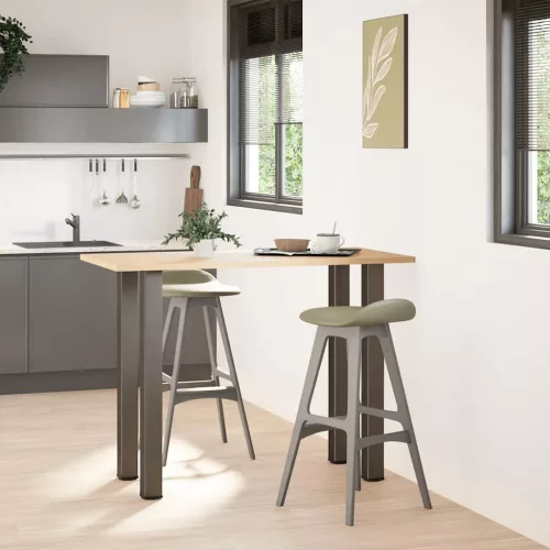  4 db natúr acél bárasztalláb 90-92 cm