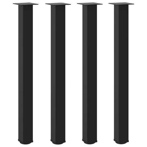  4 db fekete acél bárasztalláb 100-102 cm