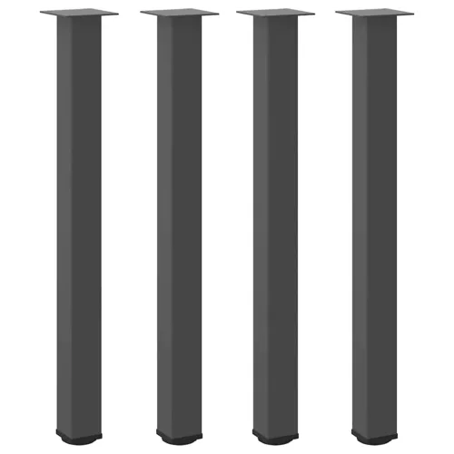  4 db antracitszürke acél bárasztalláb 100-102 cm