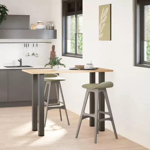  4 db antracitszürke acél bárasztalláb 100-102 cm