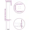  4 db antracitszürke acél bárasztalláb 100-102 cm