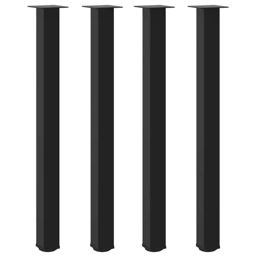  4 db fekete acél bárasztalláb 110-112 cm