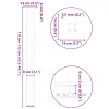 4 db fekete acél bárasztalláb 110-112 cm