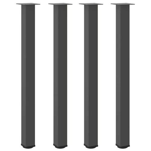  4 db antracitszürke acél bárasztalláb 110-112 cm