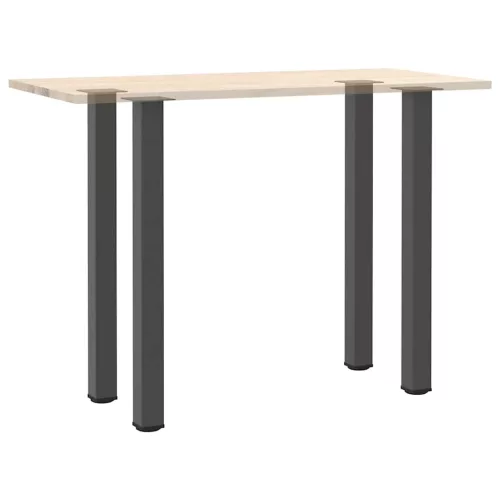  4 db antracitszürke acél bárasztalláb 110-112 cm