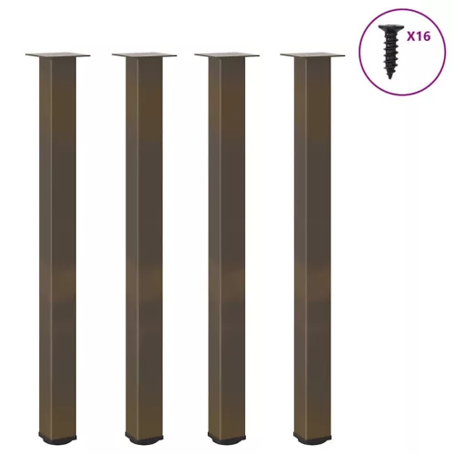  4 db natúr acél bárasztalláb 110-112 cm