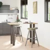  4 db natúr acél bárasztalláb 110-112 cm