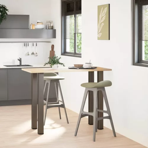 4 db natúr acél bárasztalláb 110-112 cm