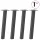  4 db antracitszürke acél dohányzóasztal láb 30 cm
