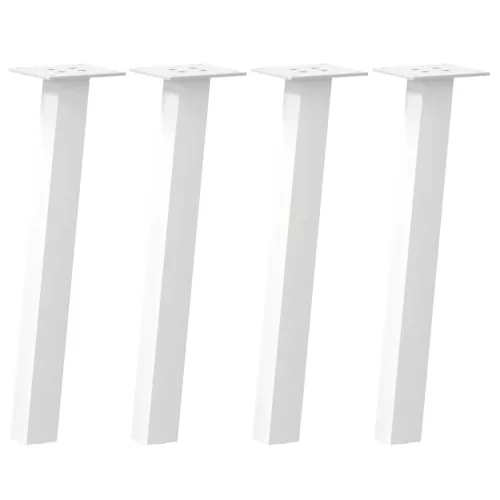  4 db fehér dohányzóasztal láb 42 cm acél
