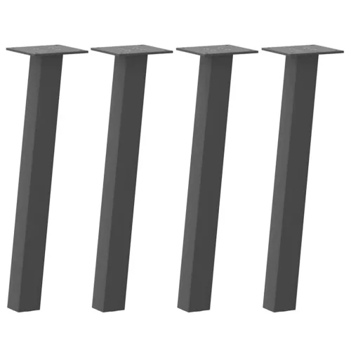  4 db antracitszürke acél dohányzóasztal láb 42 cm