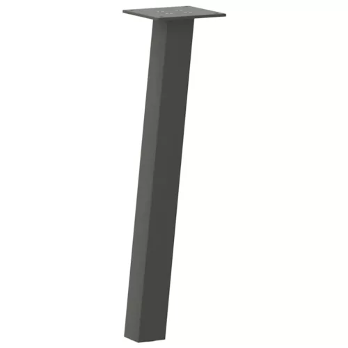  4 db antracitszürke acél dohányzóasztal láb 42 cm