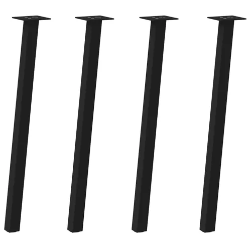  4 db fekete acél konzolasztal láb 72 cm
