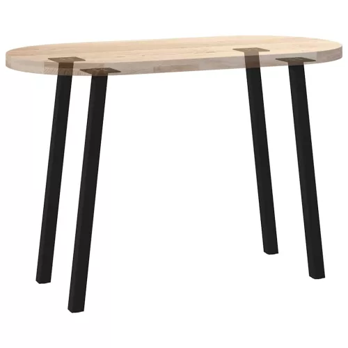  4 db fekete acél konzolasztal láb 72 cm