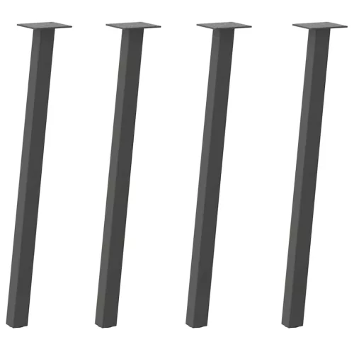 4 db antracitszürke acél konzolasztal láb 72 cm