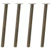 4 db natúr acél konzolasztal láb 72 cm
