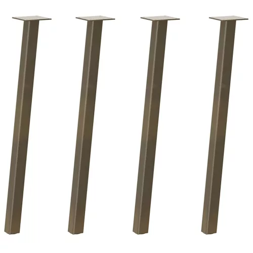  4 db natúr acél konzolasztal láb 72 cm