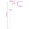  4 db natúr acél konzolasztal láb 72 cm