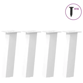  4 db fehér dohányzóasztal láb 30 cm acél