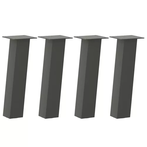  4 db antracitszürke acél dohányzóasztal láb 30 cm