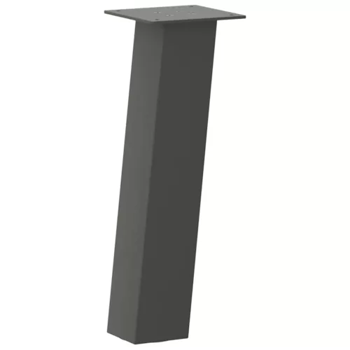  4 db antracitszürke acél dohányzóasztal láb 30 cm