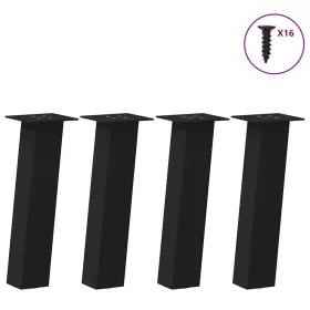  4 db fekete acél dohányzóasztal láb 42 cm