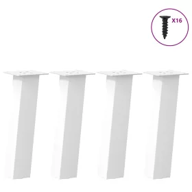  4 db fehér dohányzóasztal láb 42 cm acél